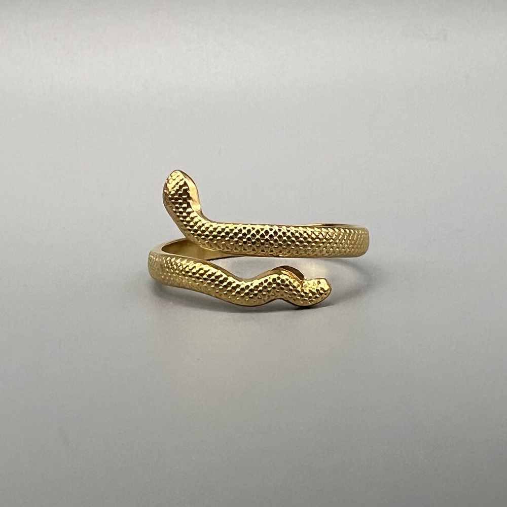 Snake Ring, Gold Tone